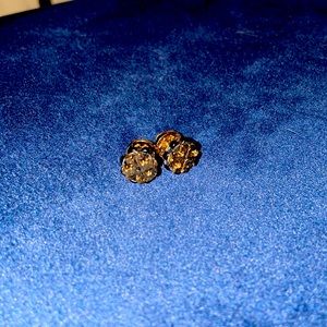 Black and gold Tory Burch earrings